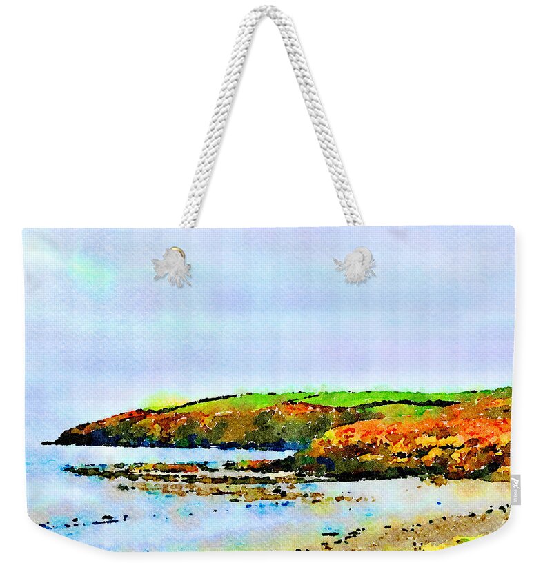 Cardigan Bay Weekender Tote Bag featuring the painting Cardigan Bay by Angela Treat Lyon