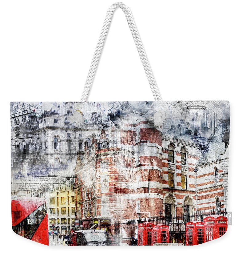 Londonart Weekender Tote Bag featuring the digital art Carey Street by Nicky Jameson