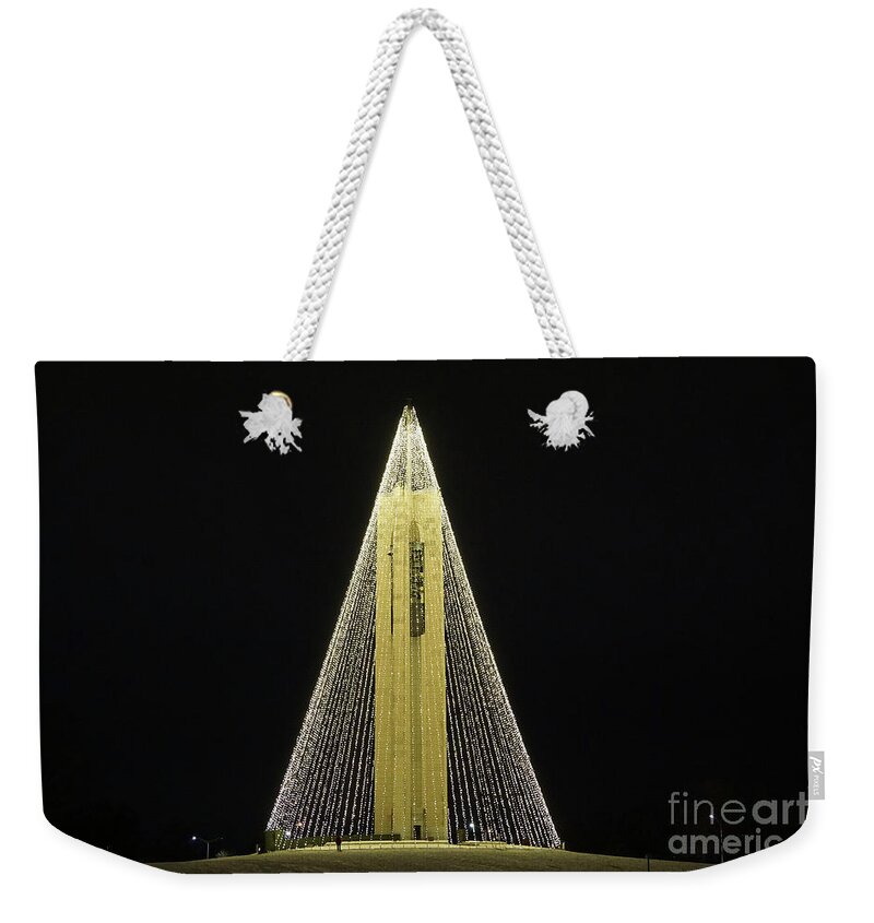 Tree Of Light Weekender Tote Bag featuring the photograph Carillon Tree of Light by Robert E Alter Reflections of Infinity