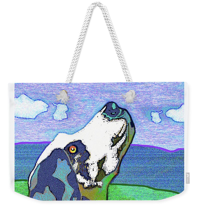 Bassett Hound. Hot Air Balloon Weekender Tote Bag featuring the digital art Carl's Obsession by Rod Whyte
