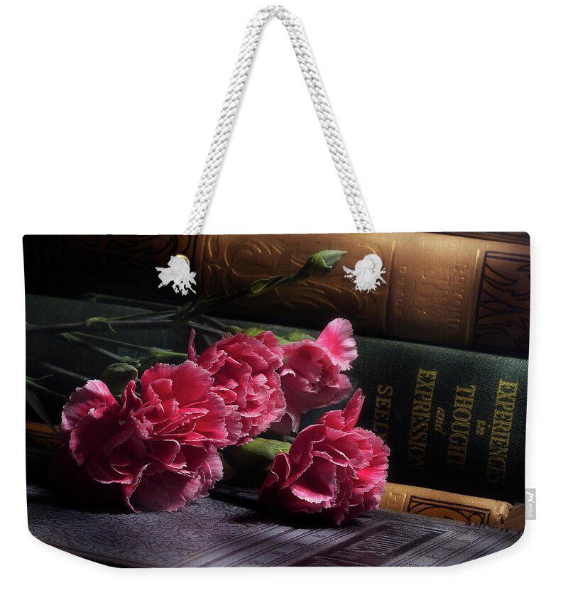 Carnations Weekender Tote Bag featuring the photograph Carnation Series 1 by Mike Eingle