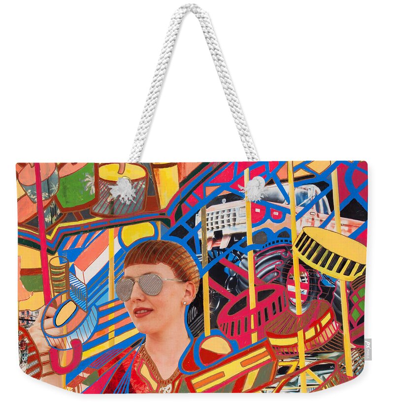 Pop Art Weekender Tote Bag featuring the painting Carnaval Color by Steve Ladner