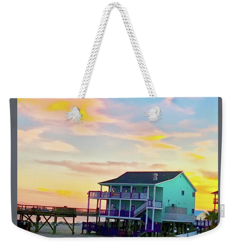 Carolina Weekender Tote Bag featuring the photograph Carolina Beach House by Rod Whyte