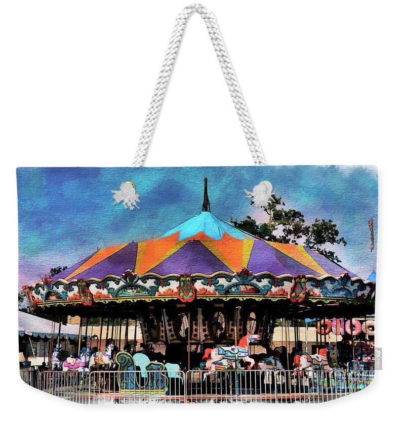 Carousel Weekender Tote Bag featuring the photograph Carousel by Norma Warden