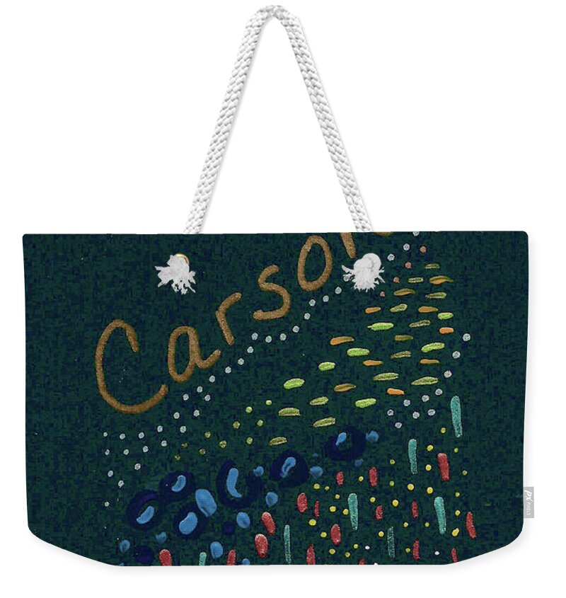 Carson Weekender Tote Bag featuring the painting Carson by Corinne Carroll