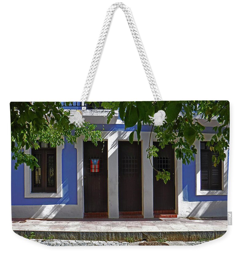 Old San Juan Weekender Tote Bag featuring the photograph Casa Azul by Guillermo Rodriguez