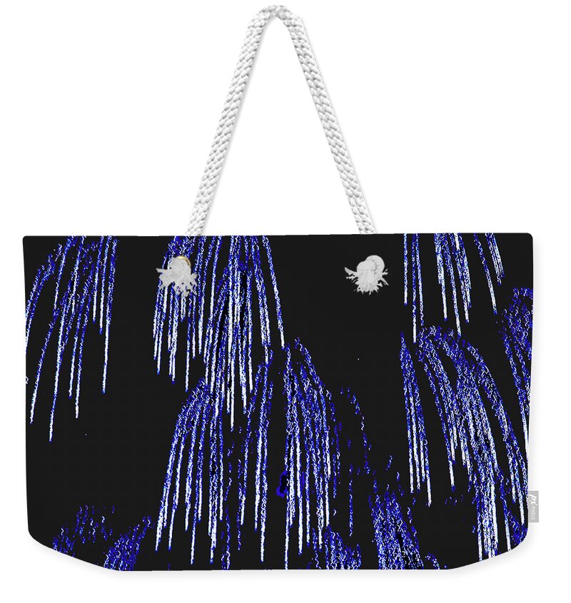 Fireworks Weekender Tote Bag featuring the photograph Cascading Fireworks by DigiArt Diaries by Vicky B Fuller
