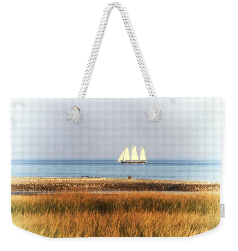 Sailboat Weekender Tote Bag featuring the photograph Cast Away by Karol Livote