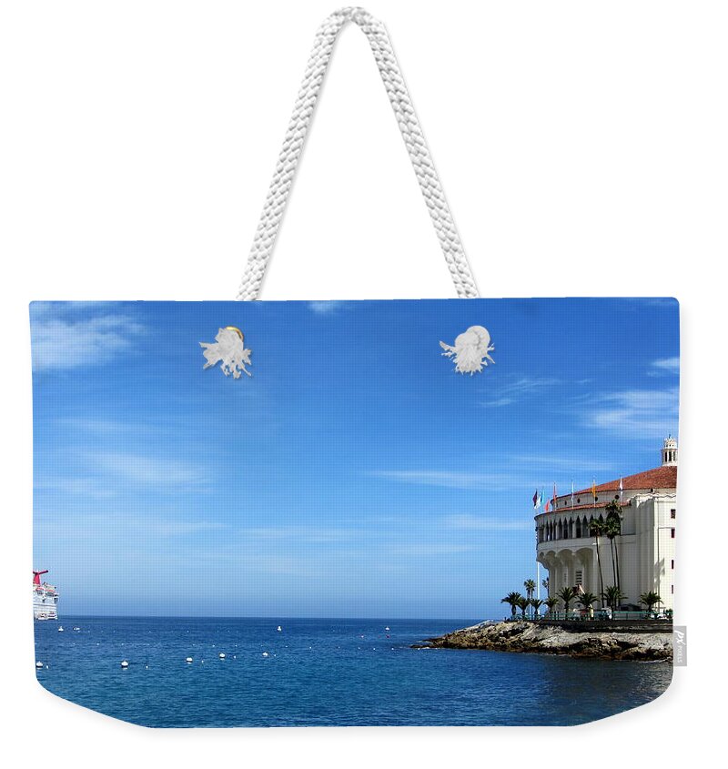 Catalina Weekender Tote Bag featuring the photograph Catalina Island Casino by J R Yates