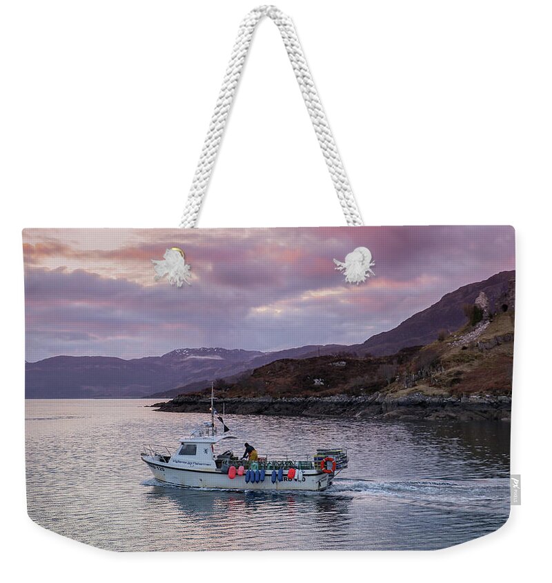 Sunrise Weekender Tote Bag featuring the photograph Catch of the Day by Holly Ross
