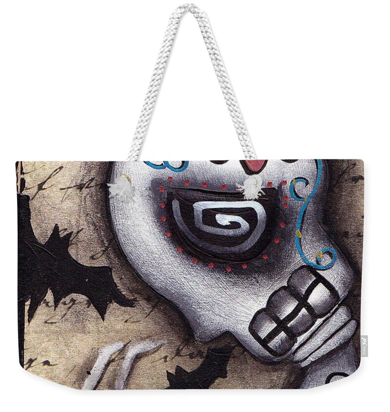 Bats Weekender Tote Bag featuring the painting Catching Bats by Abril Andrade