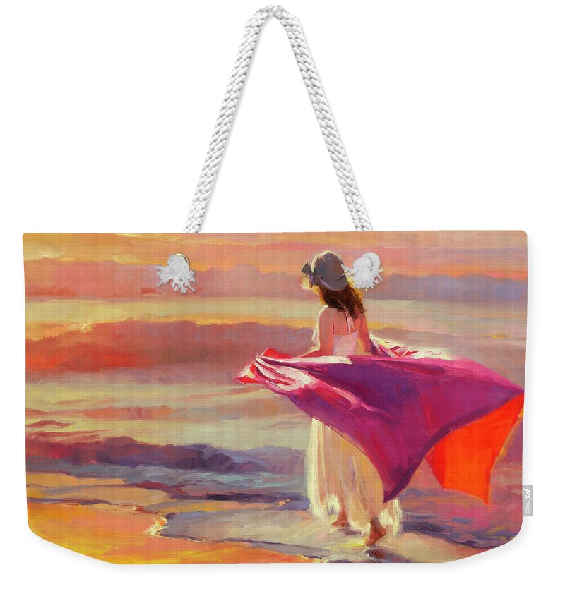 Coast Weekender Tote Bag featuring the painting Catching the Breeze by Steve Henderson