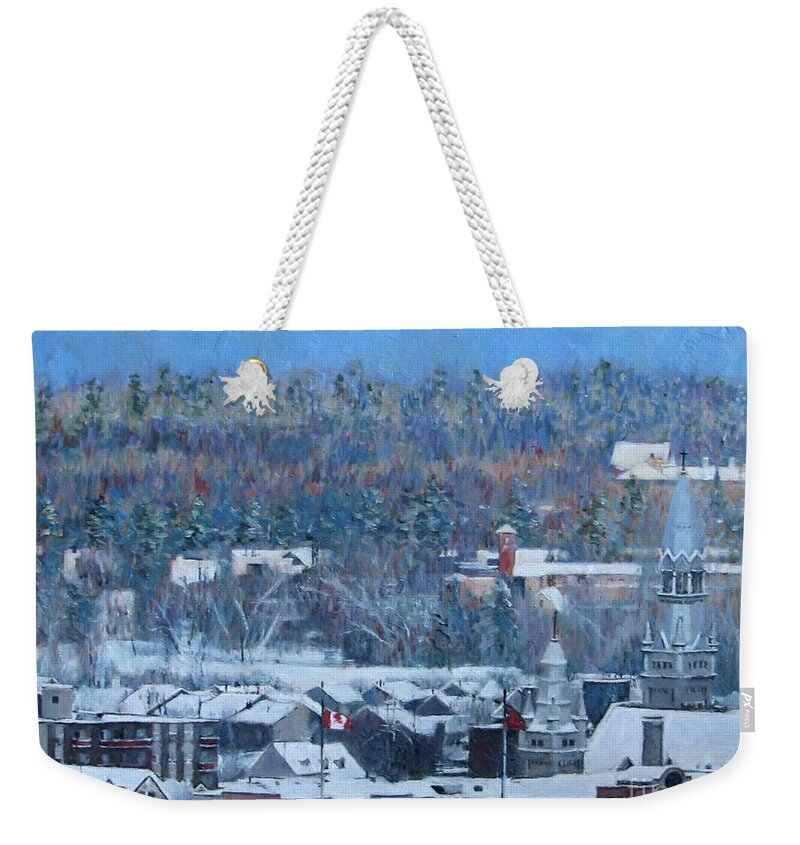 Ottawa Weekender Tote Bag featuring the painting Cathedral by Anne F Marshall