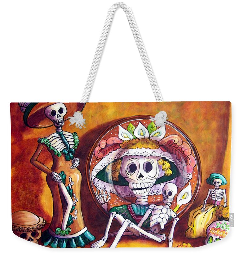 Still Life Weekender Tote Bag featuring the painting Catrina Still Life by Candy Mayer