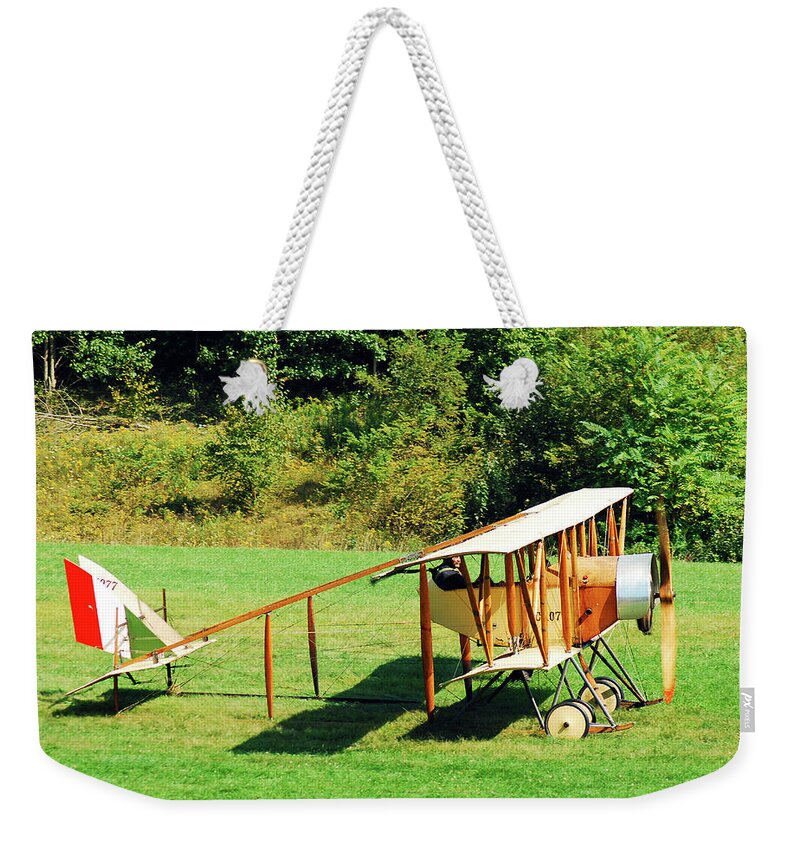 Rhinebeck Weekender Tote Bag featuring the photograph Caudron G III by James Kirkikis