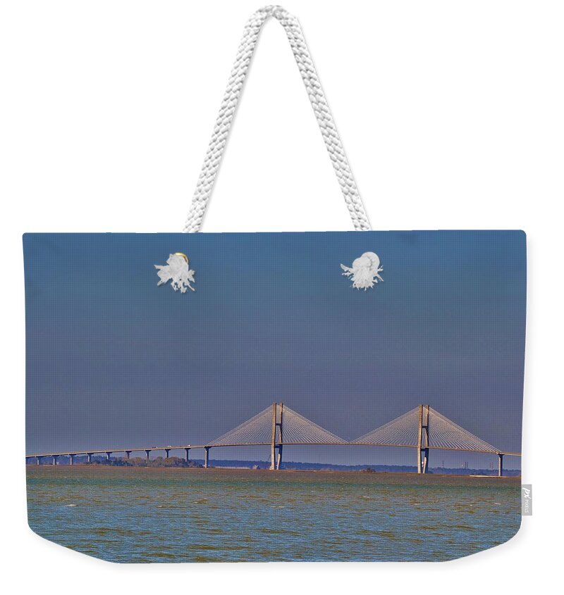 Bridge Weekender Tote Bag featuring the photograph Causeway by Eileen Brymer