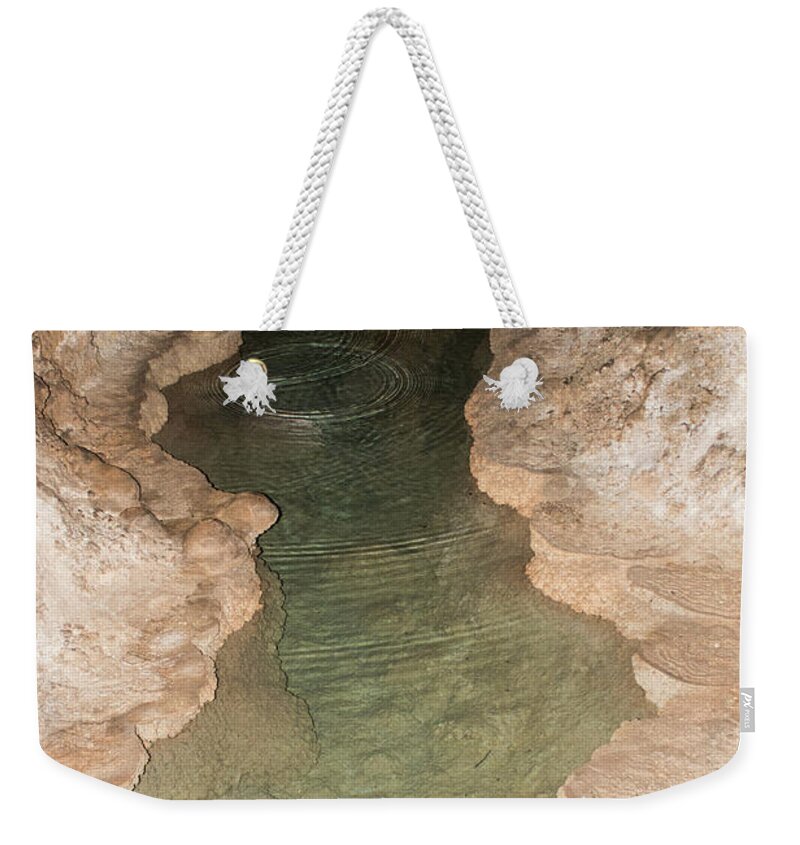 Carlsbad Cavern Nm Weekender Tote Bag featuring the photograph Cavern Pond 3 by James Gay
