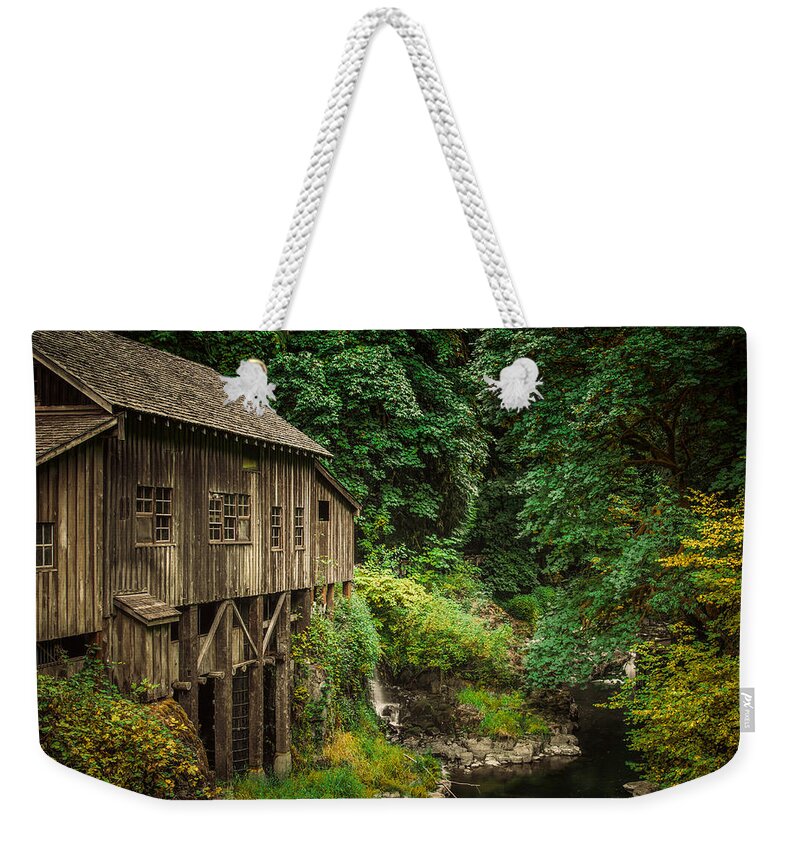 Mill Weekender Tote Bag featuring the photograph Cedar Creek Grist Mill by Don Schwartz