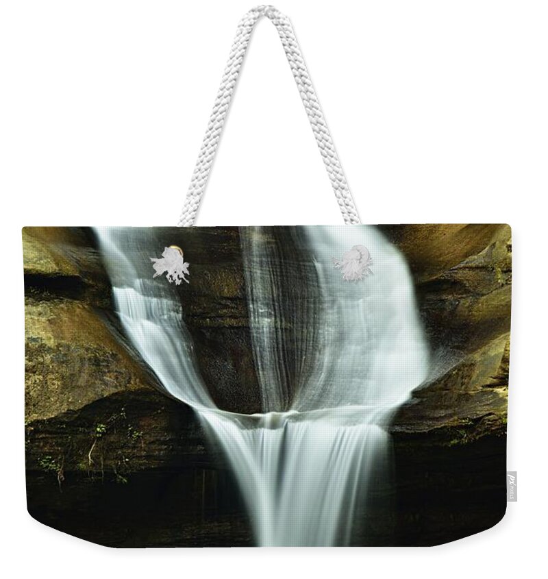 Photography Weekender Tote Bag featuring the photograph Cedar Falls Closeup by Larry Ricker