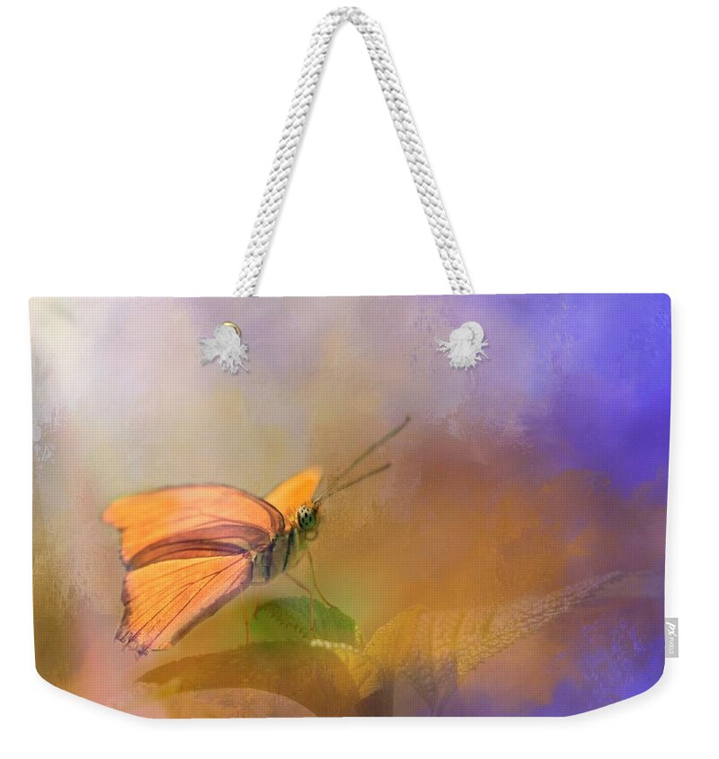 Butterfly Weekender Tote Bag featuring the photograph Center Stage by Ches Black