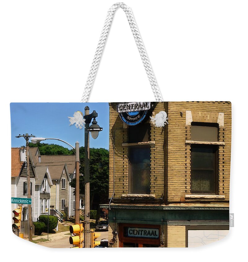Centraal Weekender Tote Bag featuring the digital art Centraal on Kinnickinnic by David Blank