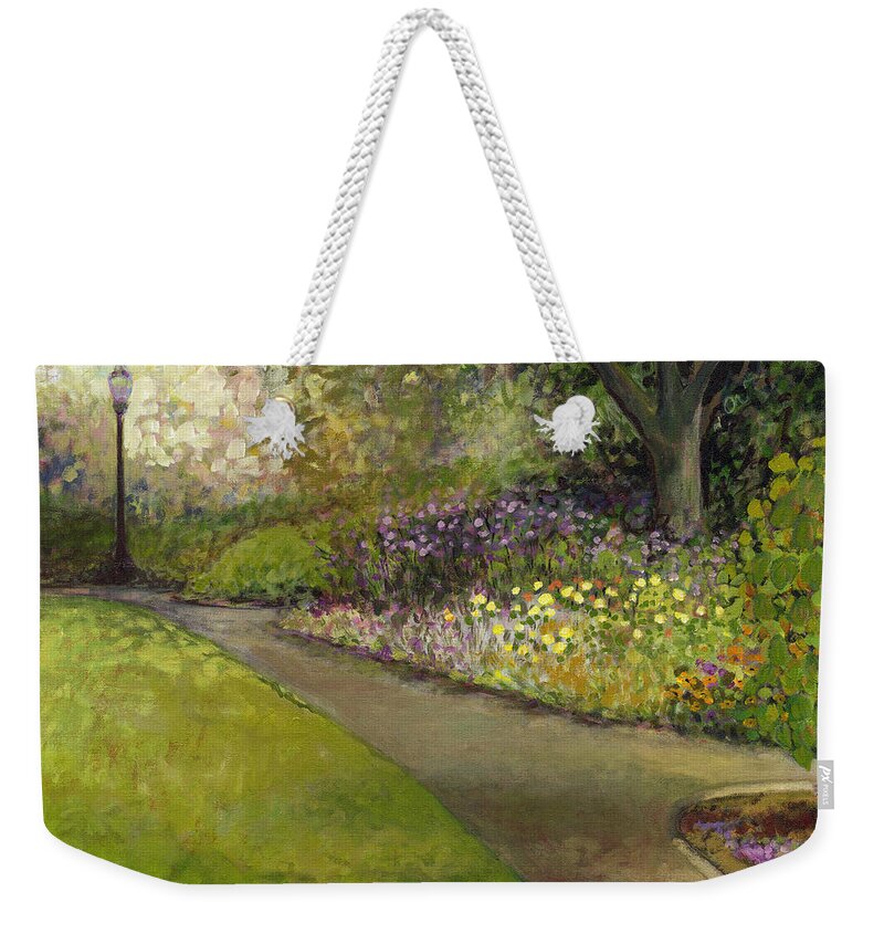 Plein Air Weekender Tote Bag featuring the painting Central Park by Jennifer Lommers