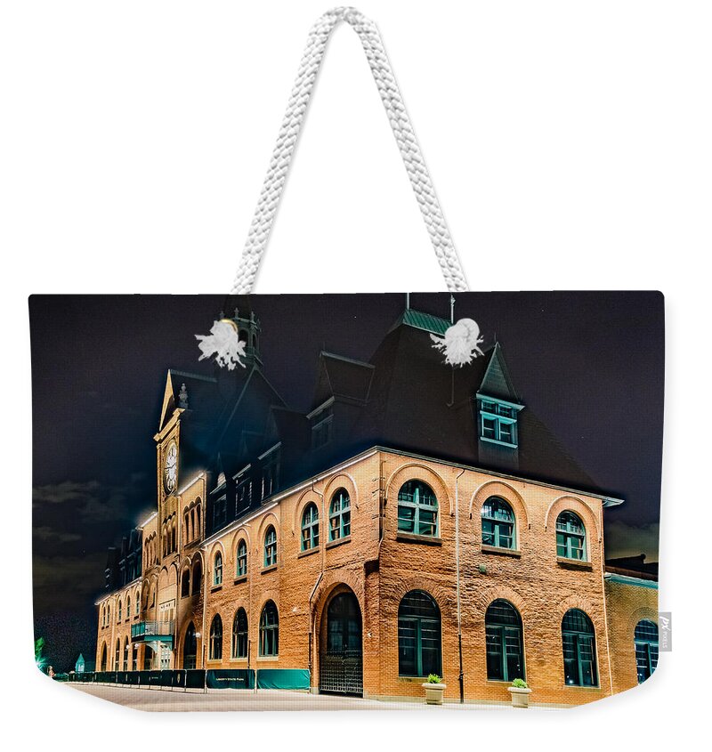 Building Weekender Tote Bag featuring the photograph Central Railroad of New Jersey Terminal by SAURAVphoto Online Store
