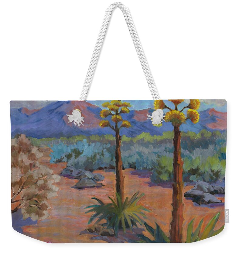 Century Plants Weekender Tote Bag featuring the painting Century Plants 2 by Diane McClary