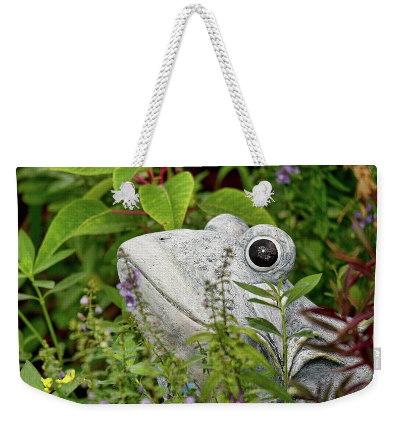 Frog Weekender Tote Bag featuring the photograph Ceramic Frog by John Black