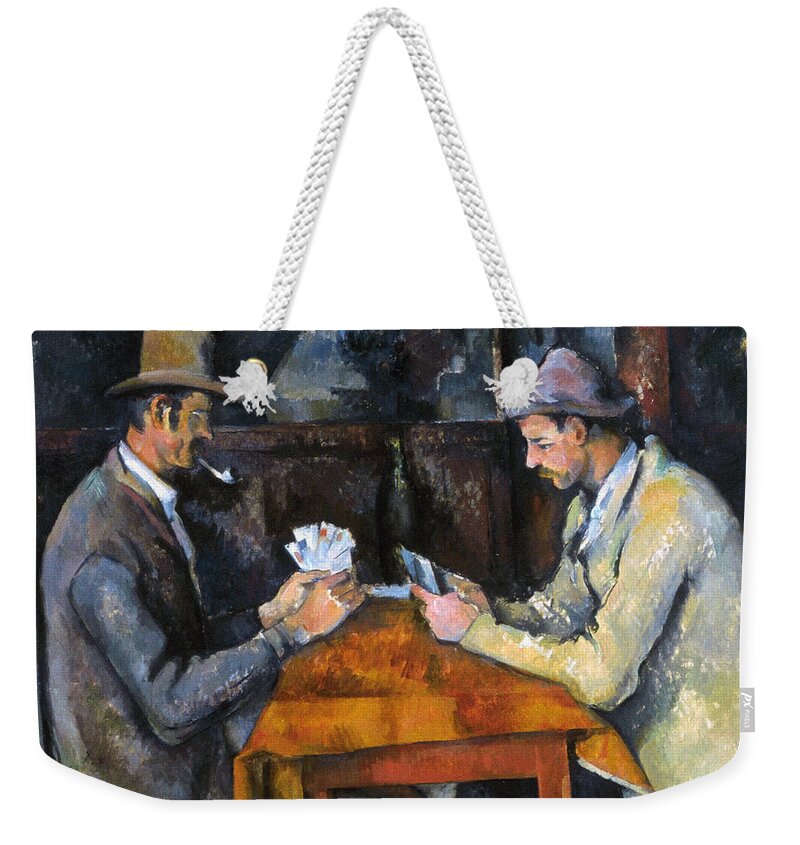 Aod Weekender Tote Bag featuring the photograph CEZANNE: CARD PLAYER, c1892 by Granger