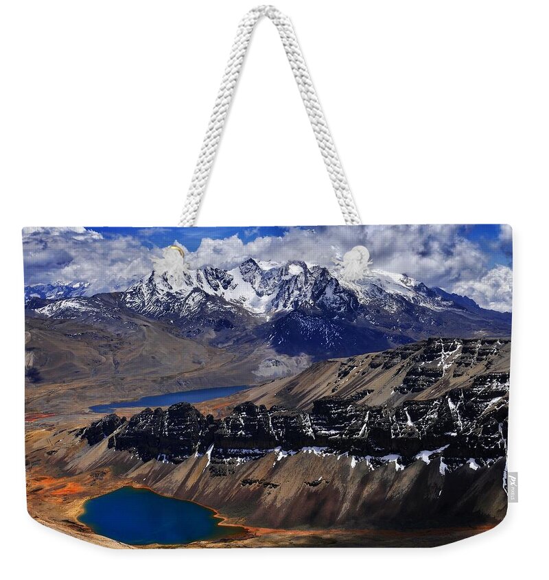Chacaltalya Weekender Tote Bag featuring the photograph Chacaltalya Climb to 17800 Feet 14 by Skip Hunt