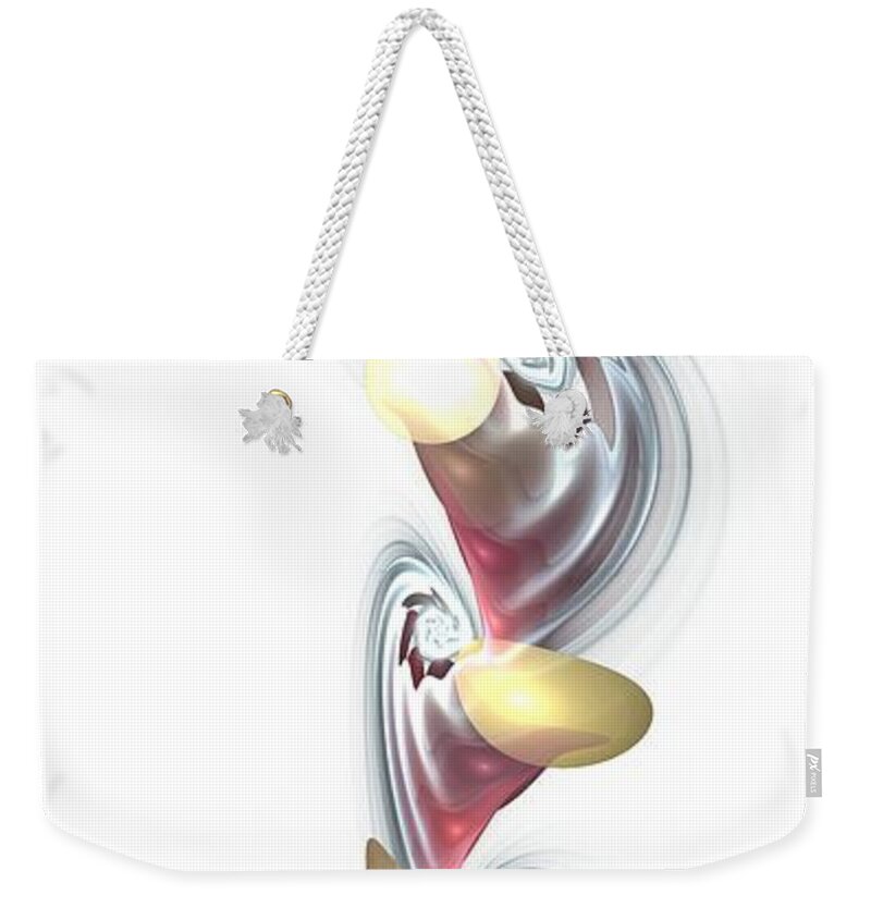 Chain Weekender Tote Bag featuring the mixed media Chain Reaction by Anastasiya Malakhova