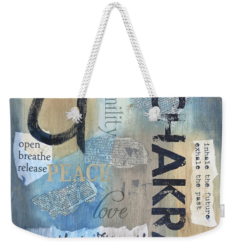 Chakra Weekender Tote Bag featuring the painting Chakra by Debbie DeWitt