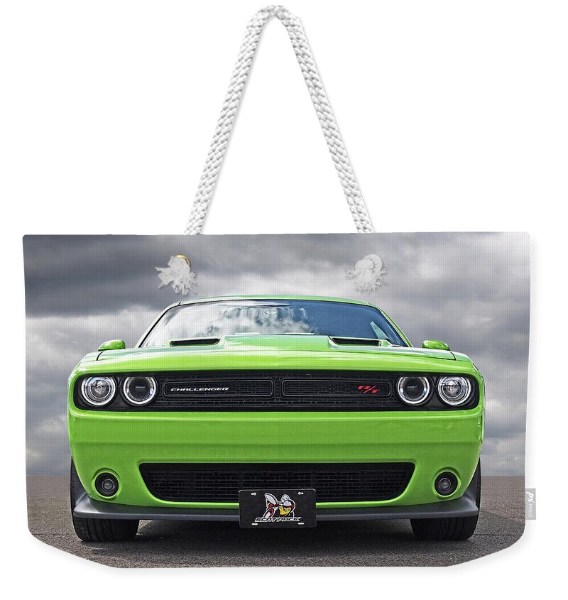 Dodge Weekender Tote Bag featuring the photograph Challenger Scat Pack by Gill Billington