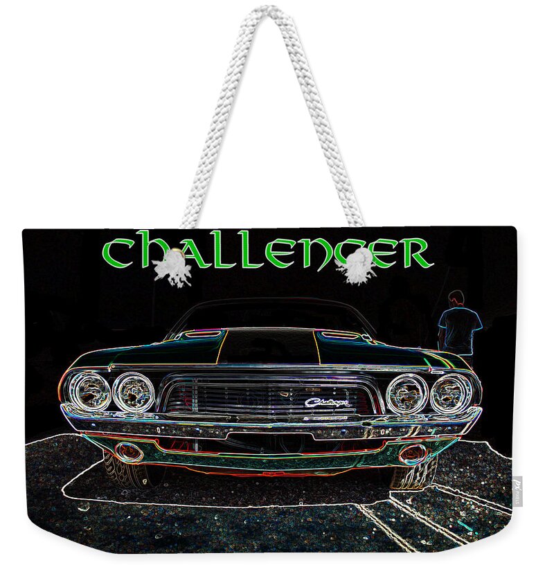 Dodge Weekender Tote Bag featuring the digital art Challenger wallhanger by Darrell Foster