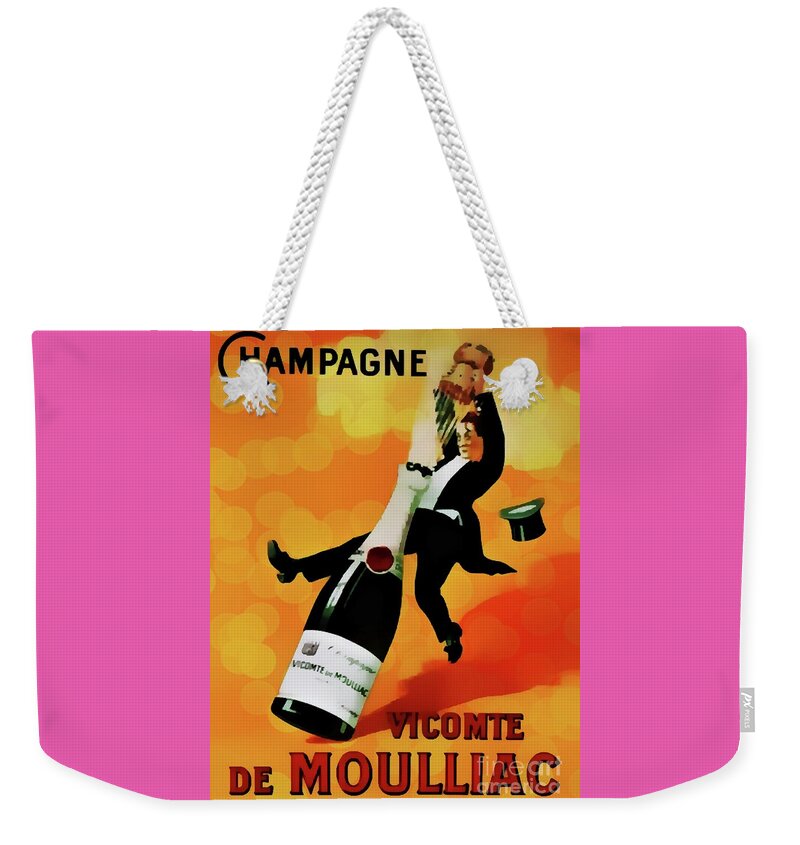 Champagne Weekender Tote Bag featuring the digital art Champagne Celebration by Ian Gledhill
