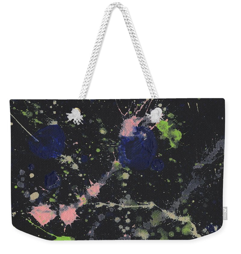 Chaos Weekender Tote Bag featuring the painting Chaos Ensues by Phil Strang