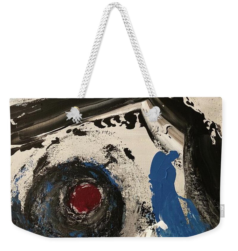 Chaos Weekender Tote Bag featuring the painting Chaos by Victoria Lakes