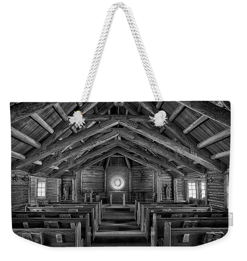  Antique Photo Weekender Tote Bag featuring the photograph Chapel of the Sacred Heart by Michael J Samuels