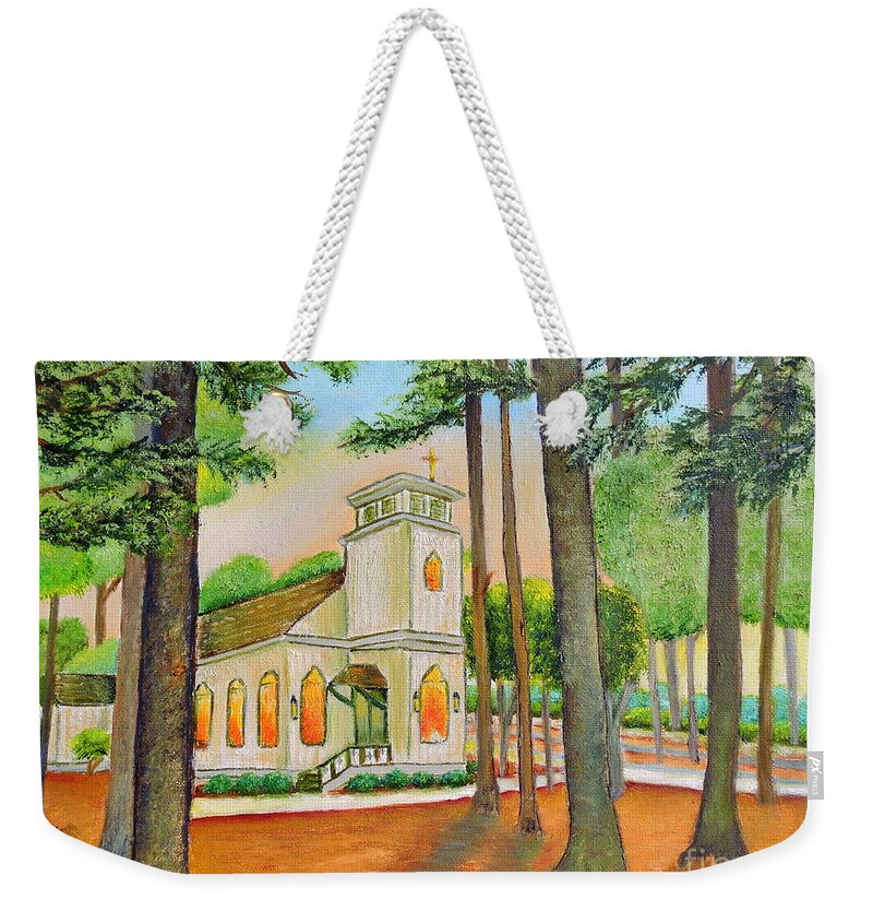 Art Weekender Tote Bag featuring the painting Chapel by Shelia Kempf