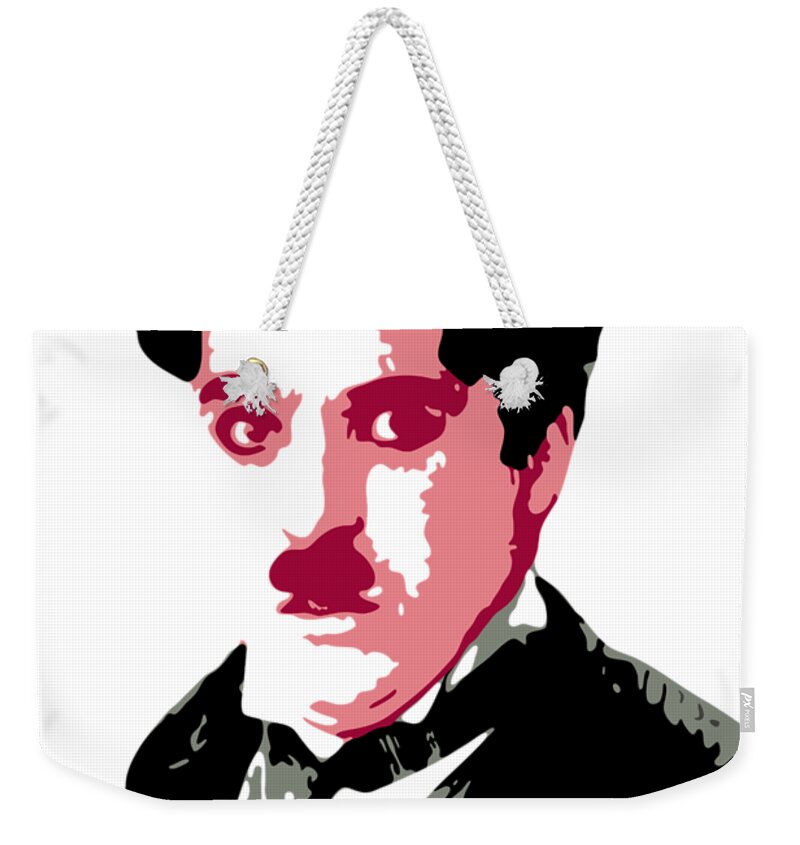 Charlie Chaplin Weekender Tote Bag featuring the digital art Charlie Chaplin by DB Artist