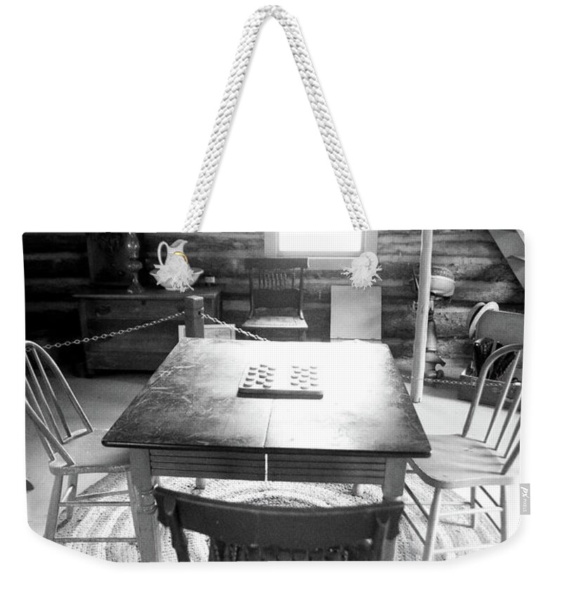 Cabin Weekender Tote Bag featuring the photograph Checkers by Randall Cogle
