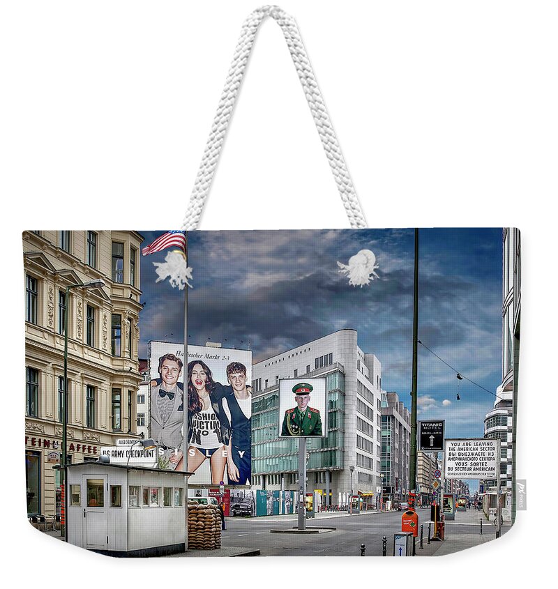 Endre Weekender Tote Bag featuring the photograph Checkpoint Charlie In 2011 by Endre Balogh