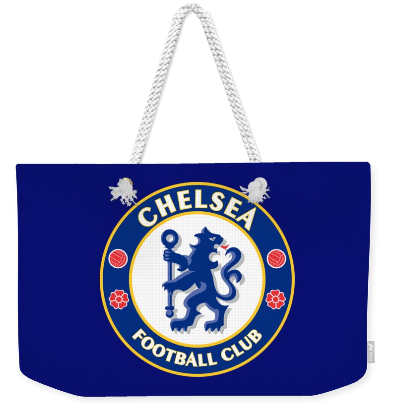 Chelsea Weekender Tote Bag featuring the digital art Chelsea FC by Hendi Fahmi