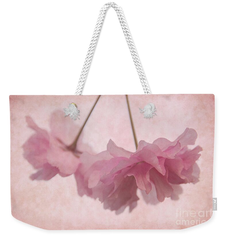 Cherry Blossom Weekender Tote Bag featuring the photograph Cherry Blossom Froth by Ann Garrett