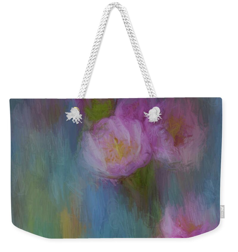 Chery Weekender Tote Bag featuring the mixed media Cherry Blossom by Jim Hatch