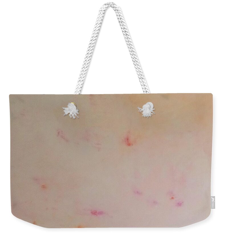 Abstract Weekender Tote Bag featuring the painting Cherry Blossom Sunrise by Jarek Filipowicz
