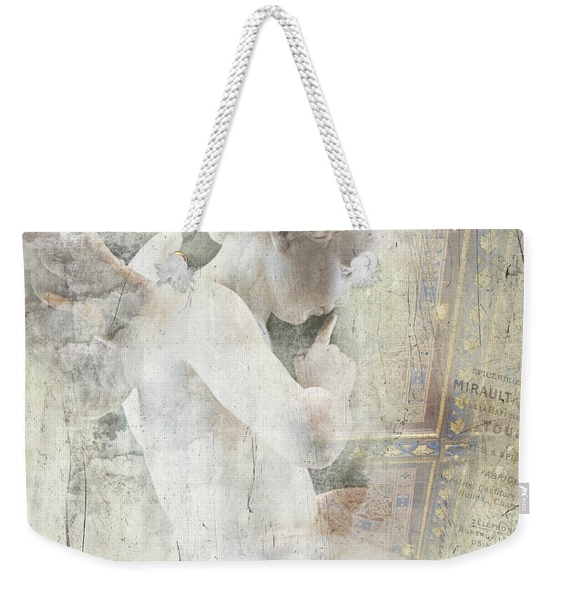 Child Weekender Tote Bag featuring the photograph Cherub Child Bethesda by Evie Carrier