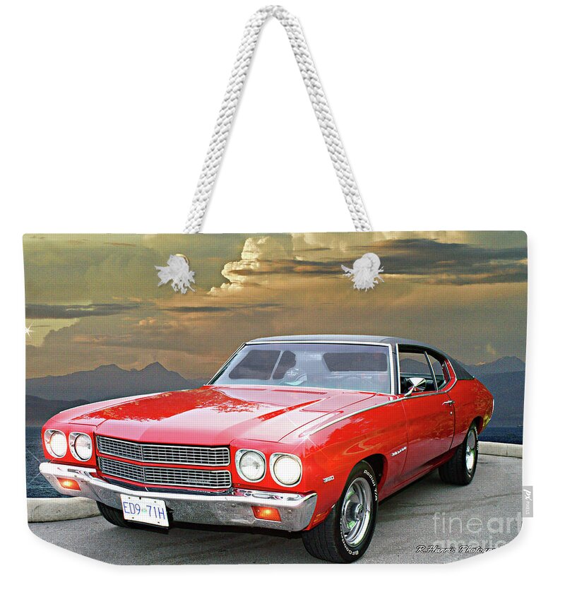 Cars Weekender Tote Bag featuring the photograph Chevy Malibu by Randy Harris