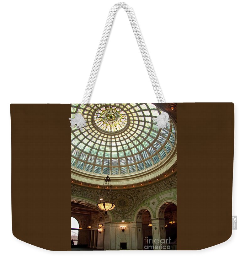 Art Weekender Tote Bag featuring the photograph Chicago Cultural Center Dome by David Levin